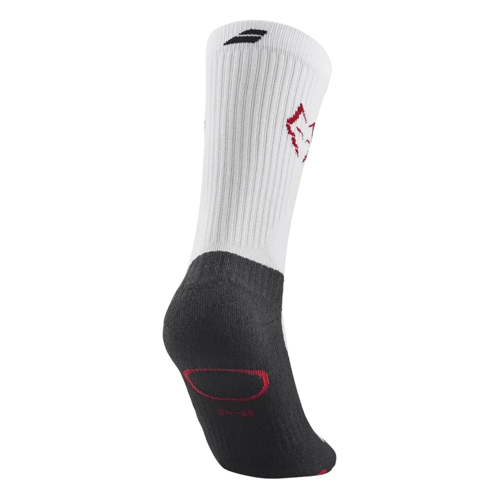 Babolat Juan Lebron Mid Calf Socks White Black — pro padel support - image 2