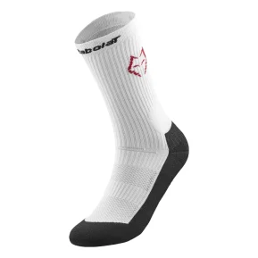 Babolat Juan Lebron Mid Calf Socks White Black Size 39-42