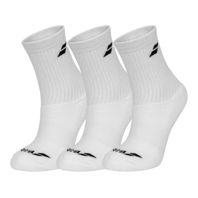 Babolat Unisex Socks White x3