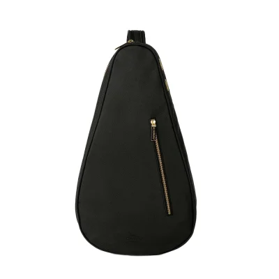 Cork Padel Racket Leather Bag Black Gold