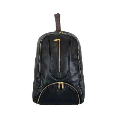Cork Backpack Leather Black Gold