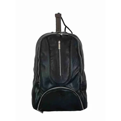 Cork Backpack Leather Black Silver