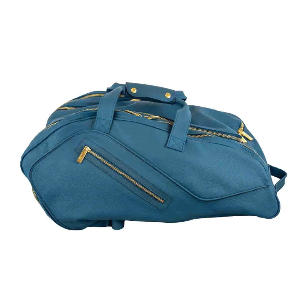 Cork Sports Bag Leather Thermo Blue – termobag em pele com grande capacidade e proteção térmica - imagem 1